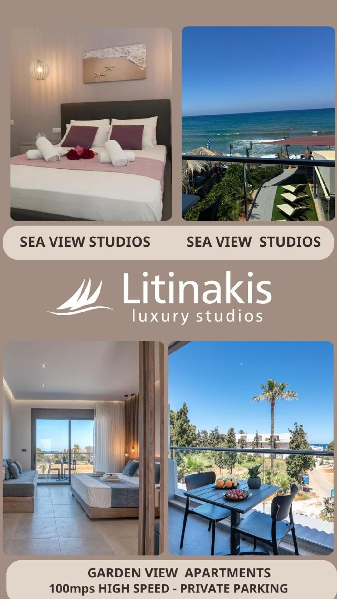 Litinakis Studios Sea View & Litinakis Studios Garden View 700 Meters Away Agia Marina  Екстер'єр фото